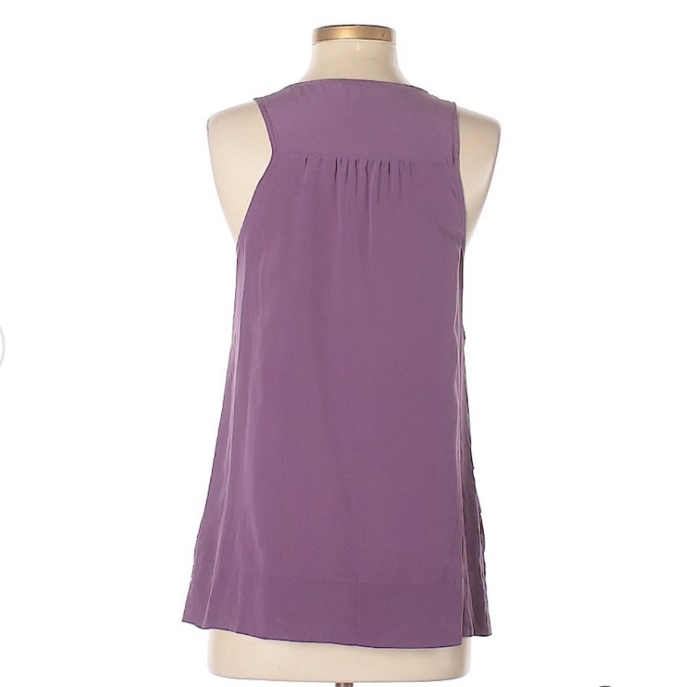 Halogen silk tiered ruffle sleeveless blouse - Picture 2 of 4